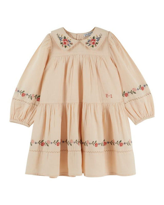 Emile & Ida Cross Stitch Dress Farine