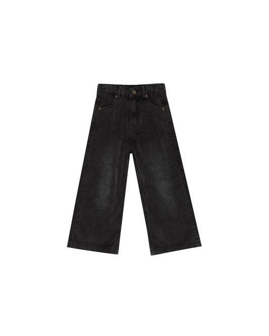 Rylee + Cru Straight Leg Pant Washed Black