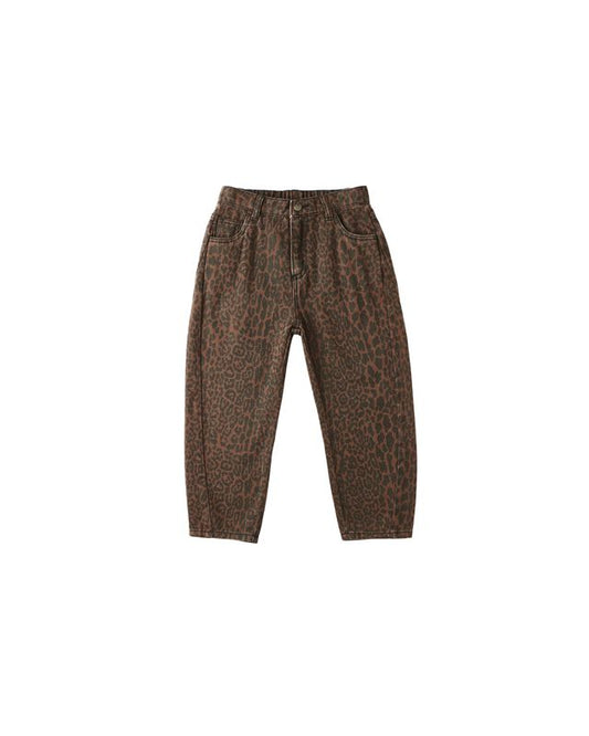 Rylee + Cru Barrel Pant Leopard