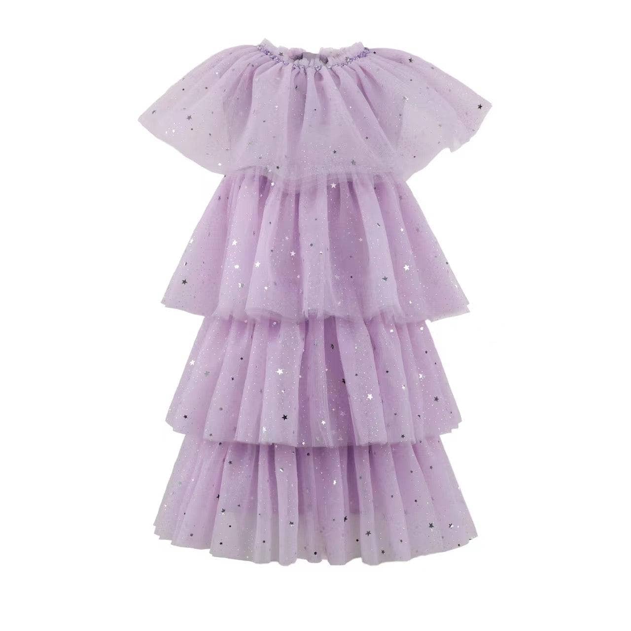 Lola and the Boys Lavender Shimmer Star Dress