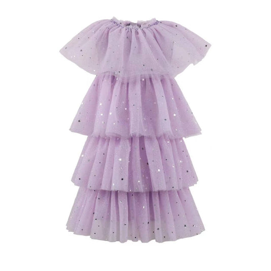 Lola and the Boys Lavender Shimmer Star Dress