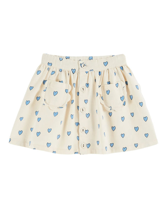 Emile et Ida Heart Flower Pocket Skirt Amour