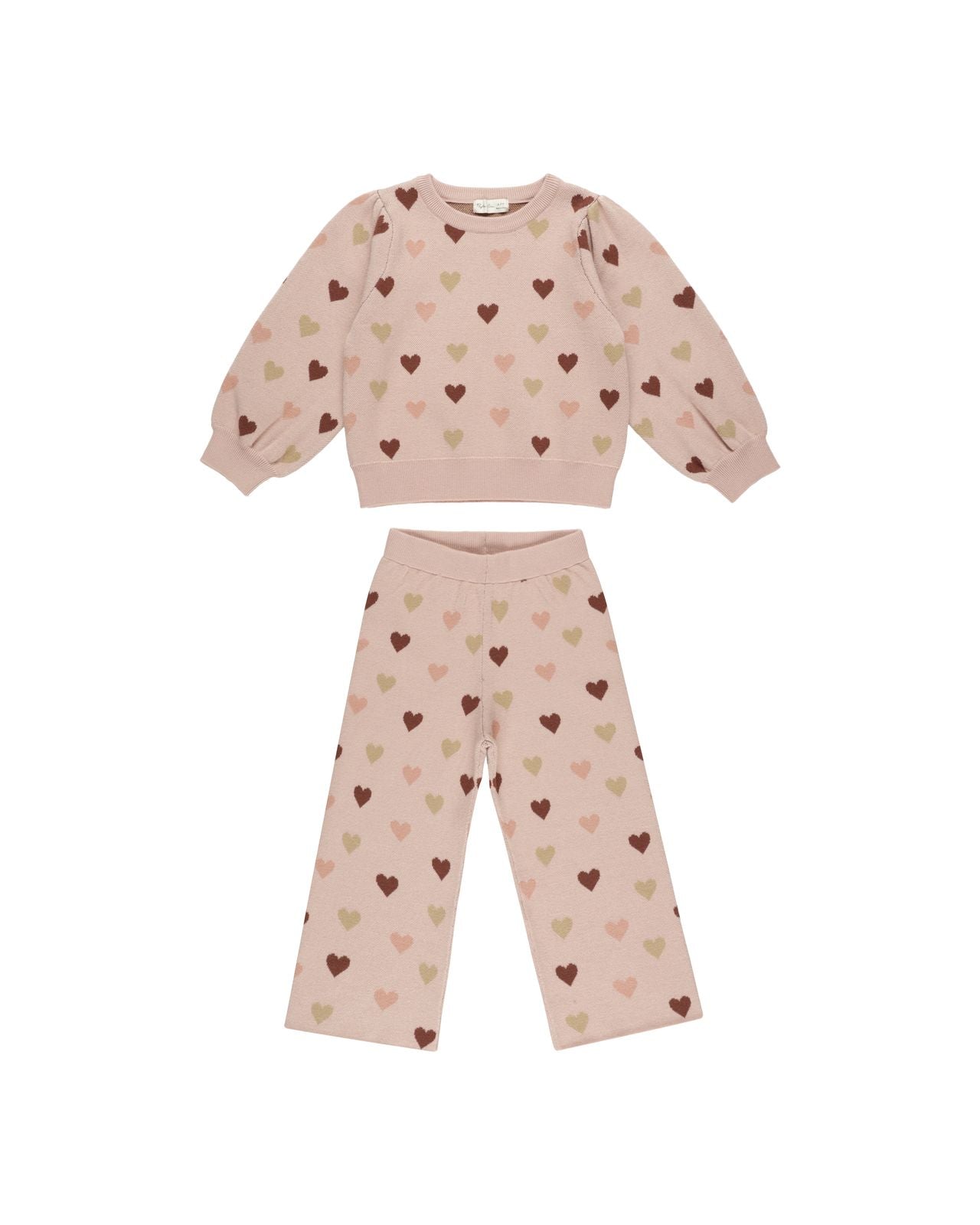 Rylee + Cru Jacquard Knit Set Hearts