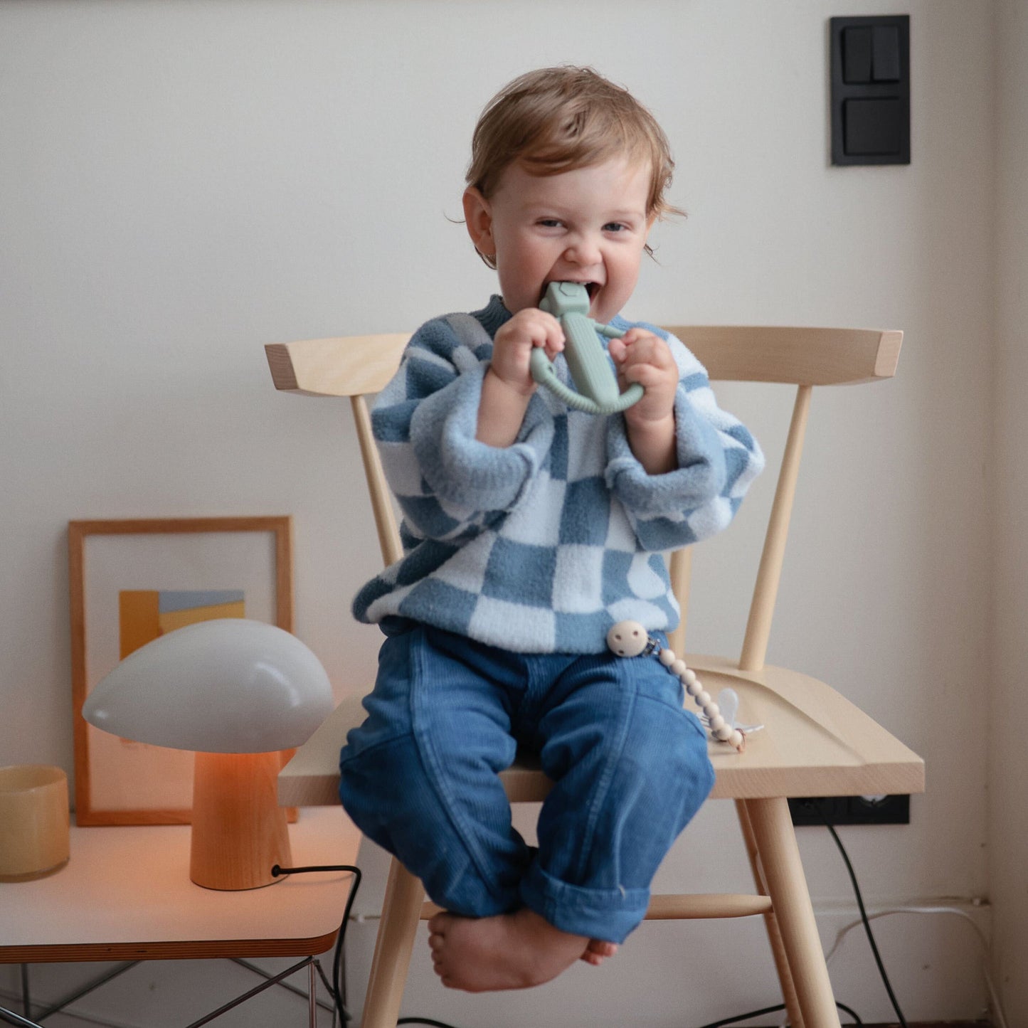 Mushie Robot Rattle Teether
