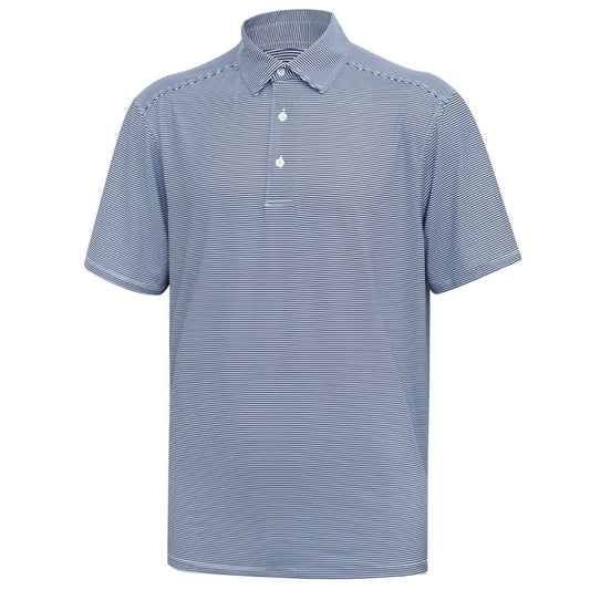 Meripex Polo Shirt in Micro Navy/White Stripes
