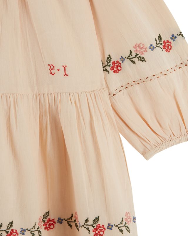 Emile & Ida Cross Stitch Dress Farine