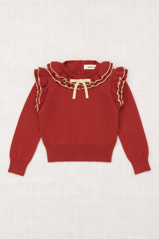 Misha & Puff Long Sleeve Cotswolds Ondine Top Garnet