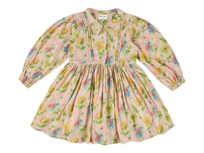 Morley Robin GIrls Dress with Pleats Rose