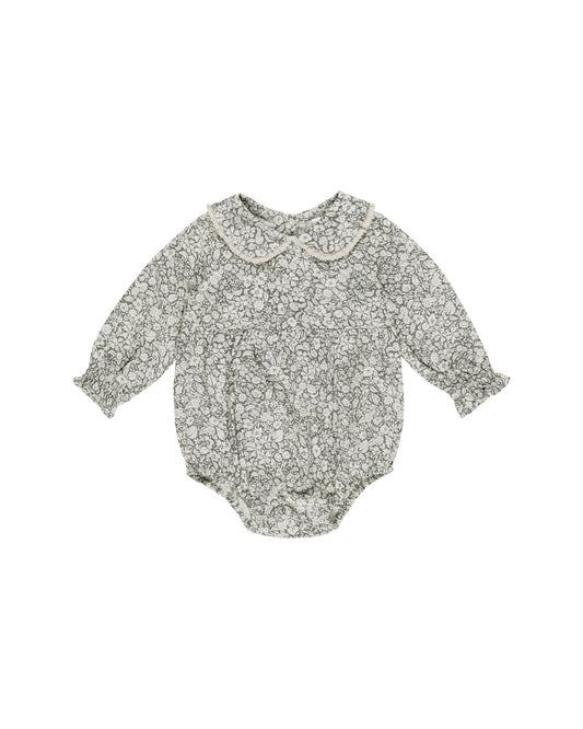 Rylee + Cru Cora Romper Green Meadow