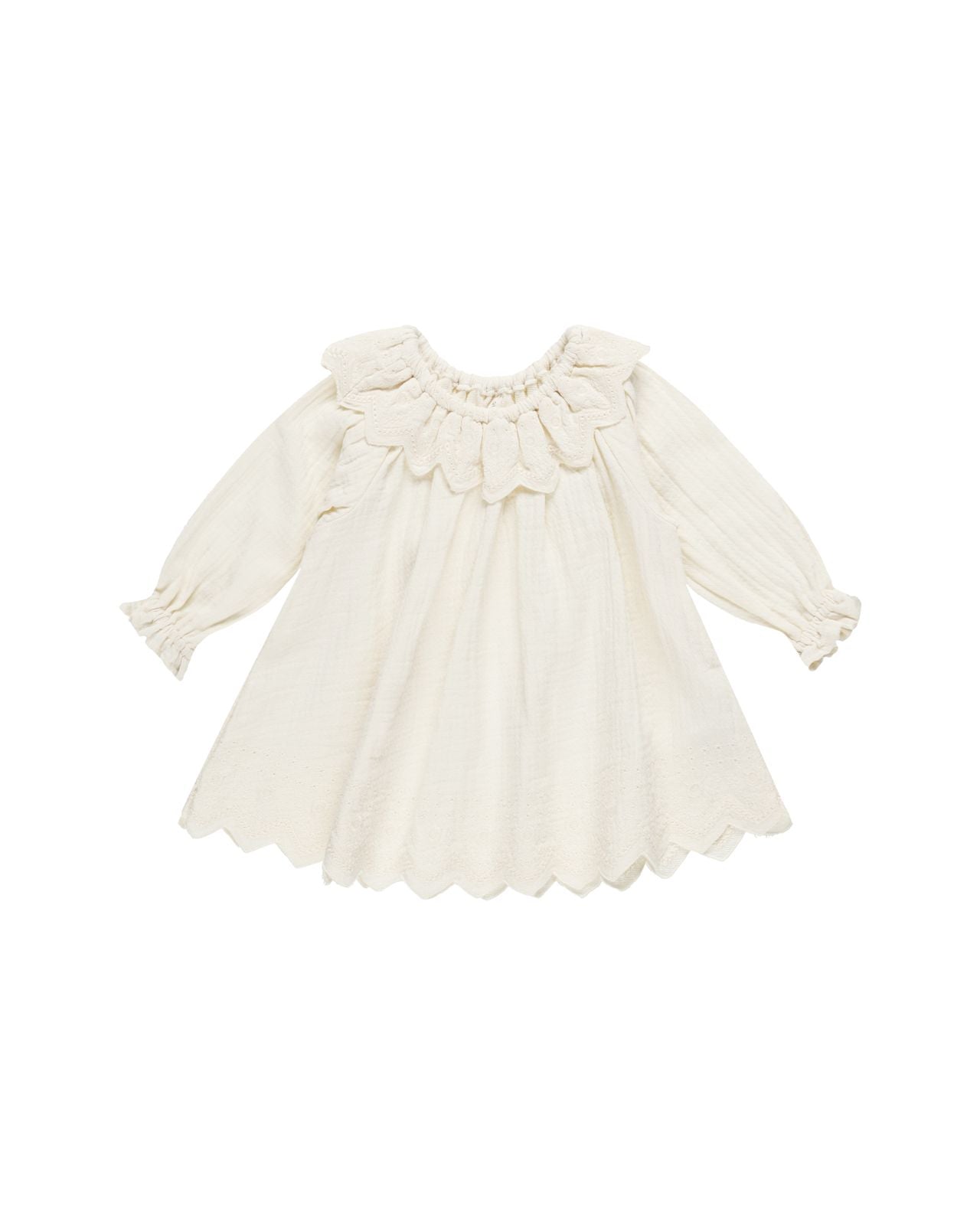 Quincy Mae Long Sleeve Isla Dress Ivory