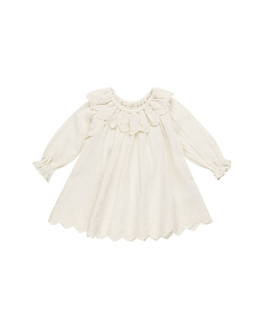 Quincy Mae Long Sleeve Isla Dress Ivory