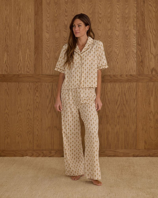 Rylee + Cru Women'sWoven Pajama Set Golden Bloom