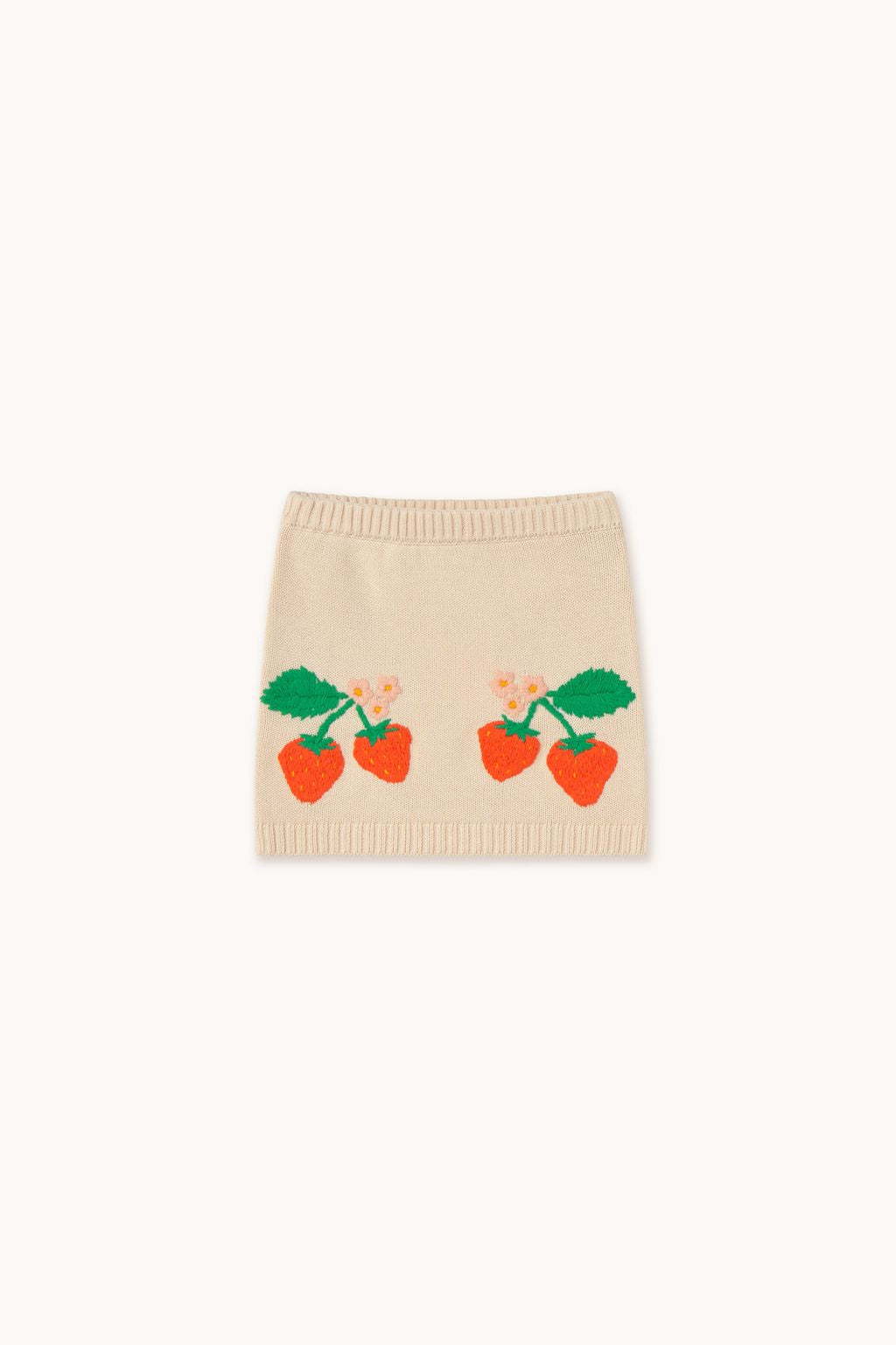 Tiny Cottons Strawberries Skirt Light Cream