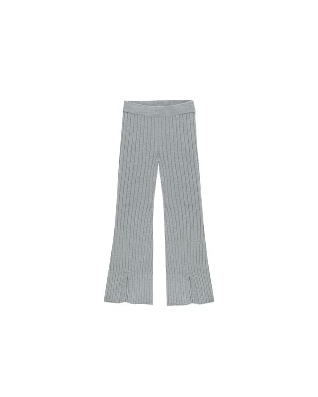 Rylee + Cru Flare Knit Pant Dusty Blue