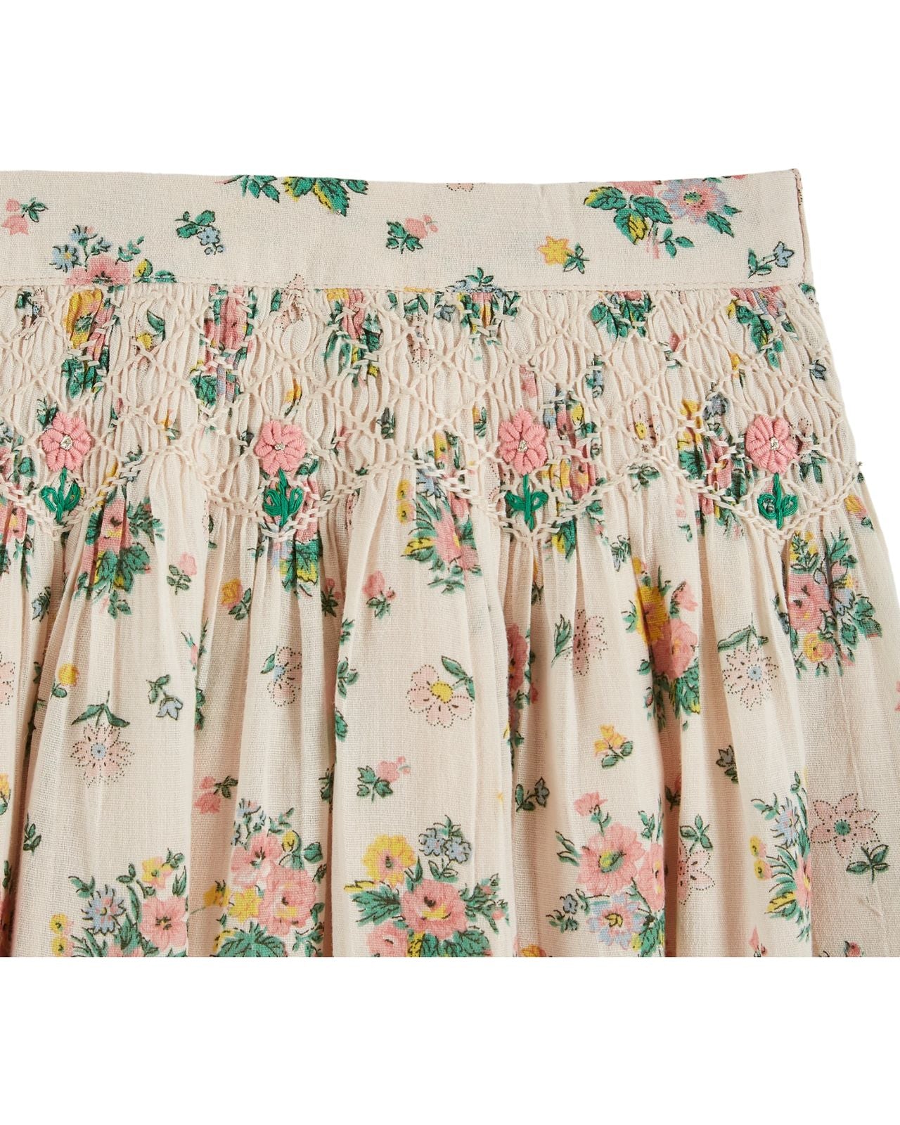 Emile et Ida Printemps Rose Embroidered Skirt Printemps Rose