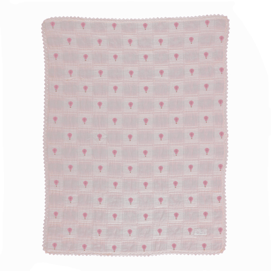 Bebe Organic Balloon Blanket Pink Balloon Patchwork