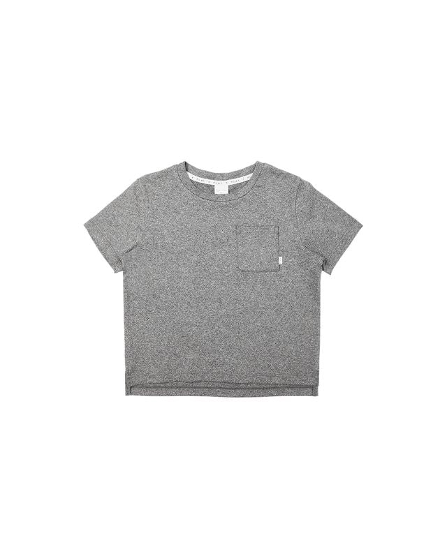 Rylee + Cru Cove Essential Pocket Tee Heathered Grey