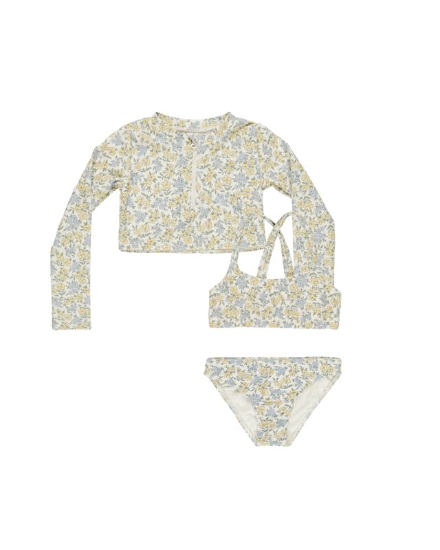 Rylee + Cru Crop Rashguard Set Bloom