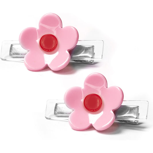 Lilies & Roses Sweet Flower Pink Hair Clips