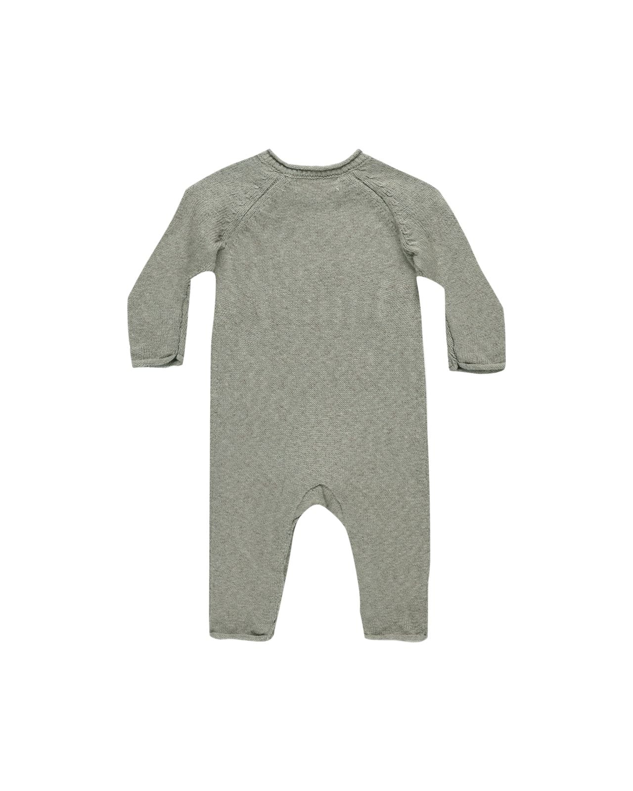 Quincy Mae Cozy Heather Knit Jumpsuit Basil