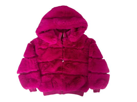 Lola and the Boys Raspberry Sorbet Faux Coat