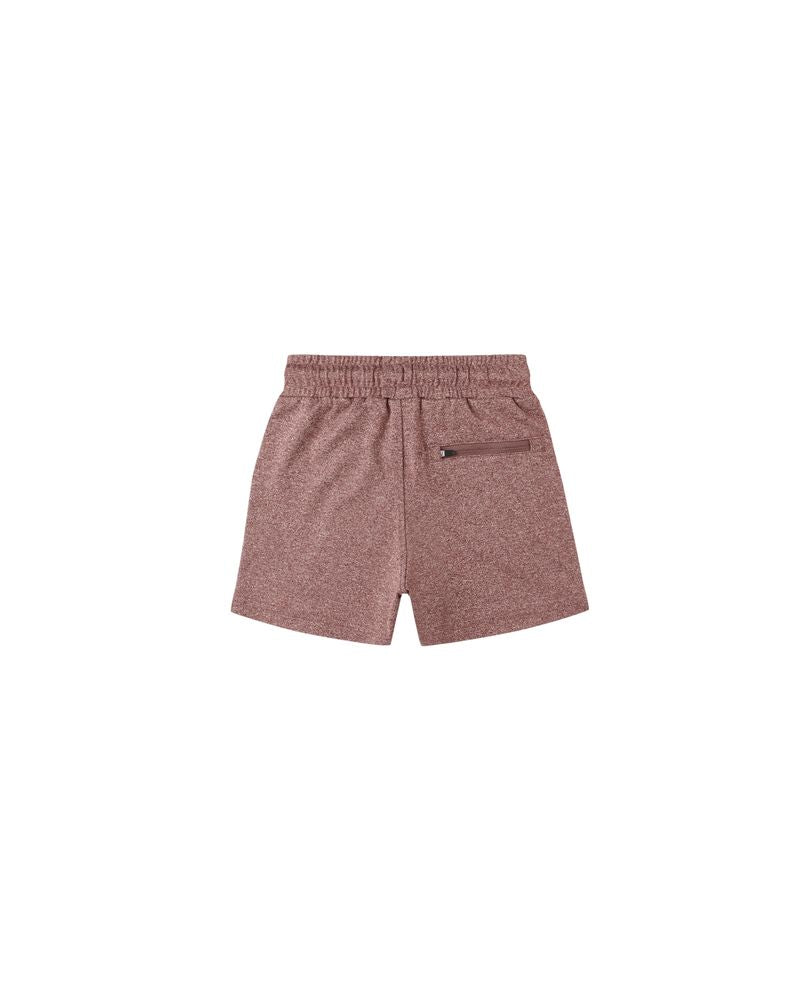 Rylee + Cru Oceanside Tech Short Heathered Burgundy