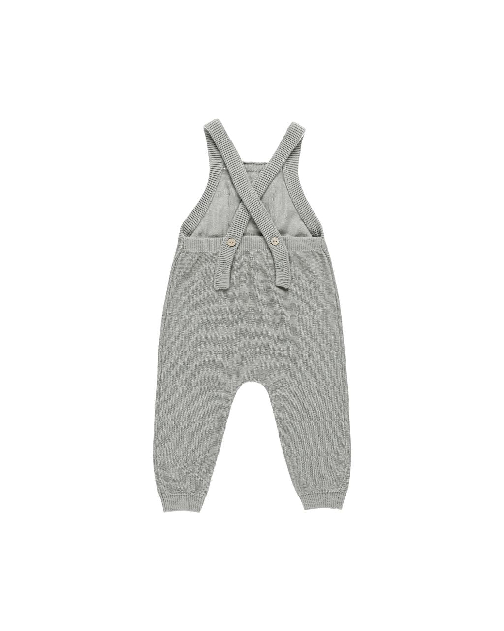 Quincy Mae Knit Overall Dusty Blue