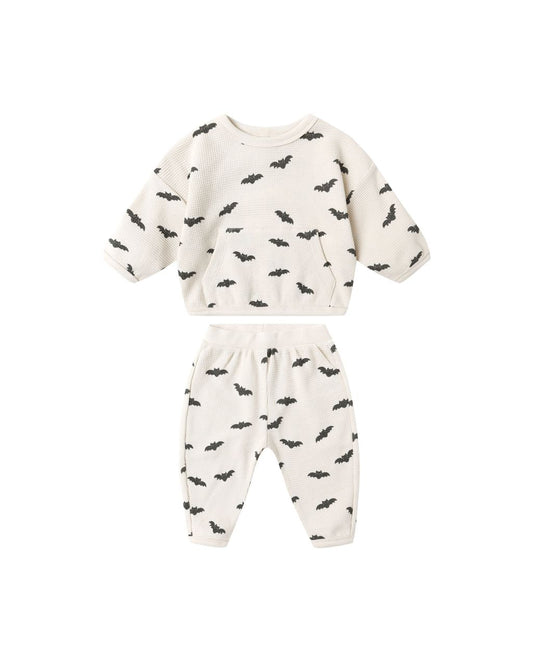 Quincy Mae Waffle Slouch Set Bats