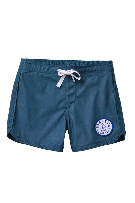 Seaesta Surf Scallop Retro Flare Boardshort - Shoreline Patch Navy Blue