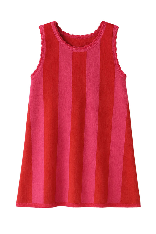 Seaesta Surf Striped Knit Mini Dress - Hot Pink