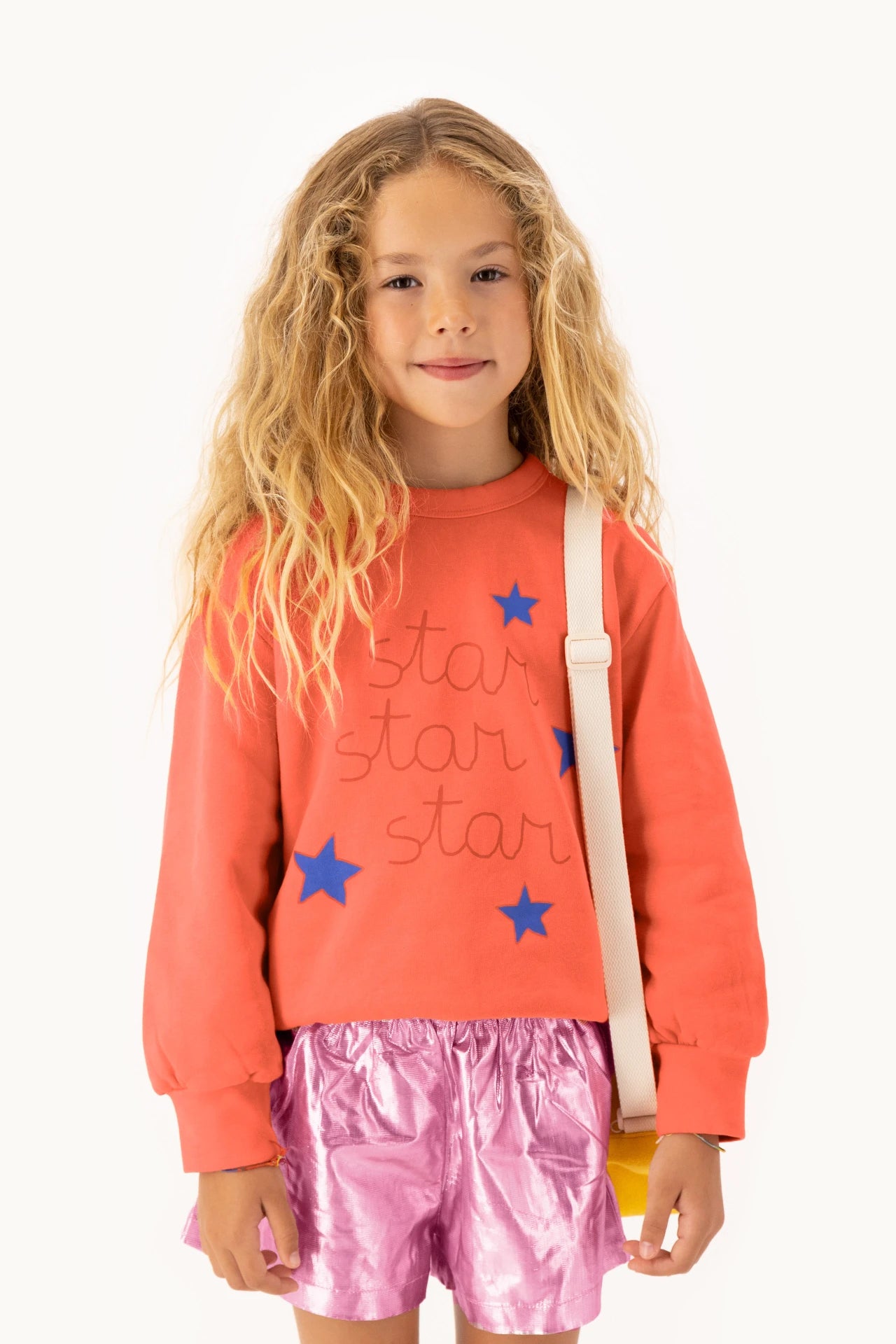 Tiny Cottons Star Sweatshirt in Light Red
