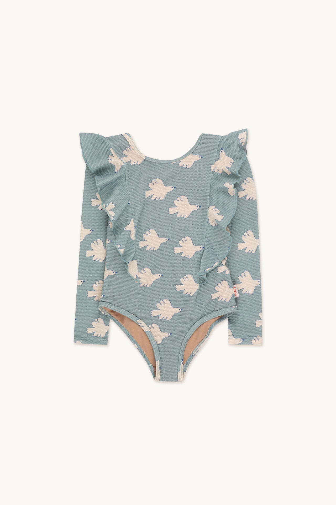 Tiny Cottons Dove Long Sleeve Swimsuit