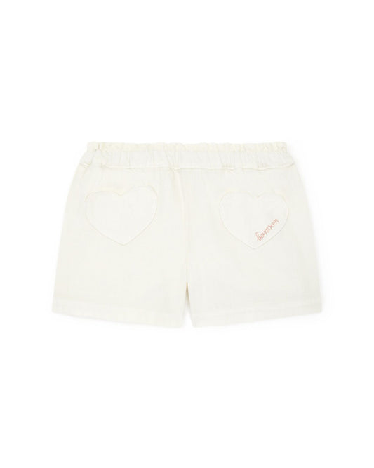 Bonton Heart Shorts in Cream
