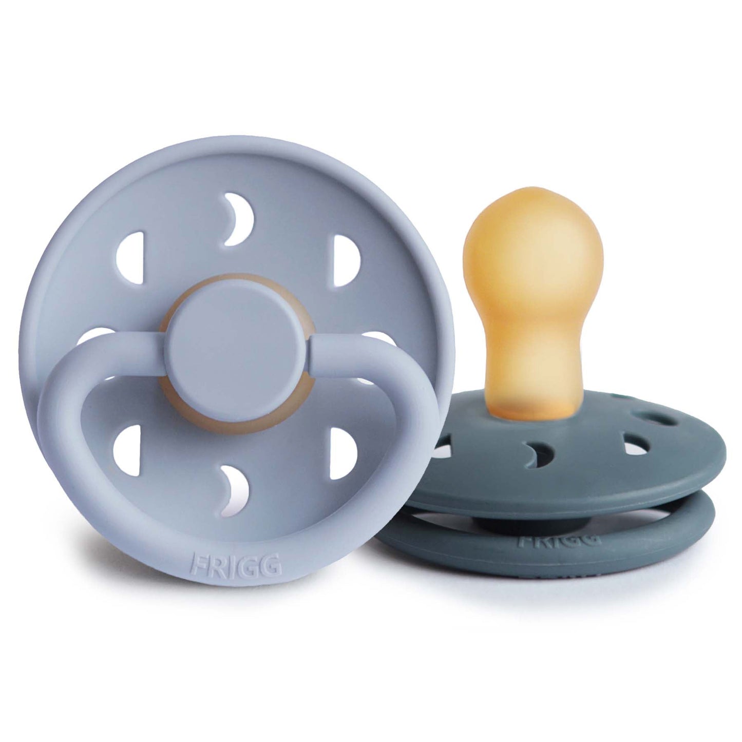 Mushie Frigg Moon Natural Rubber Baby Pacifier - 2 Pack