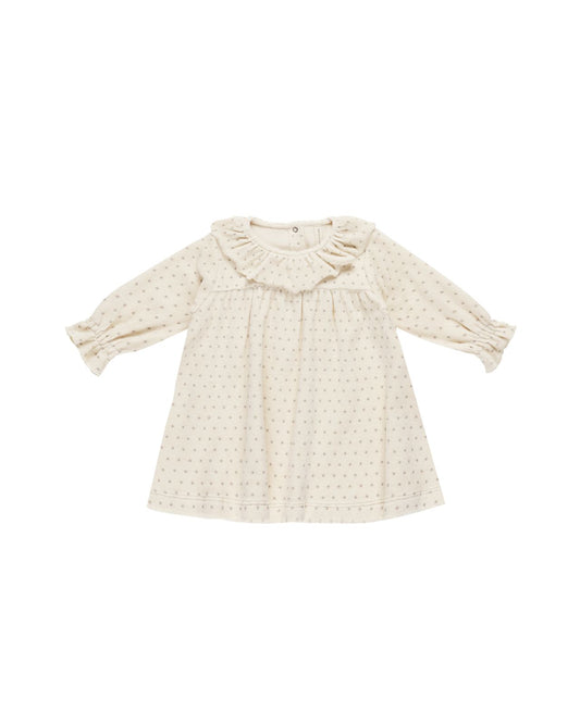 Quincy Mae Velour Baby Dress Polka Dot