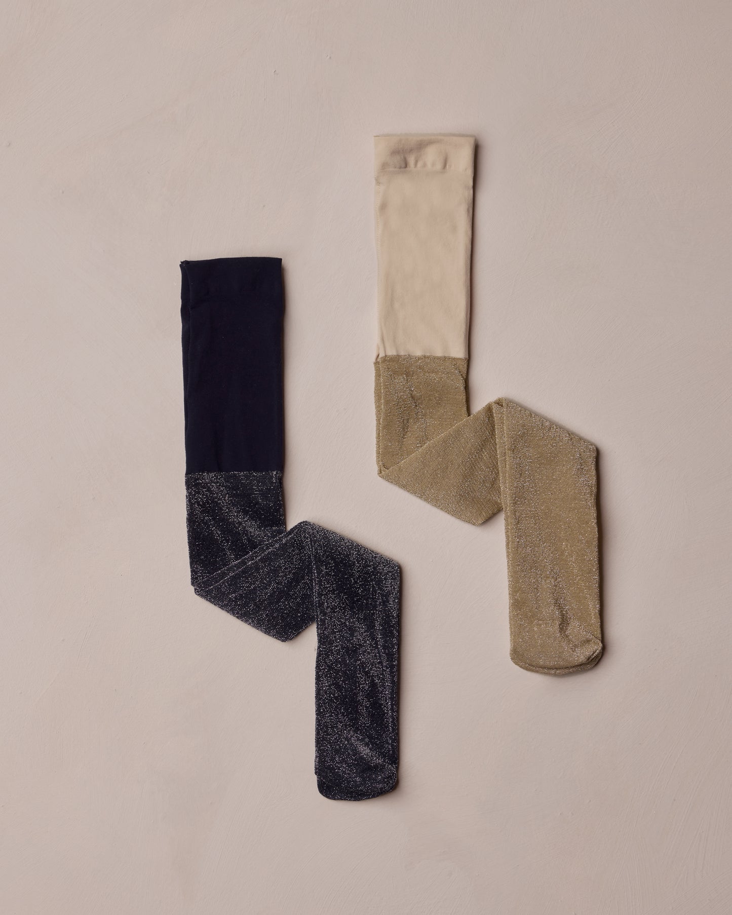 Noralee Shimmer Tights Ecru, Black