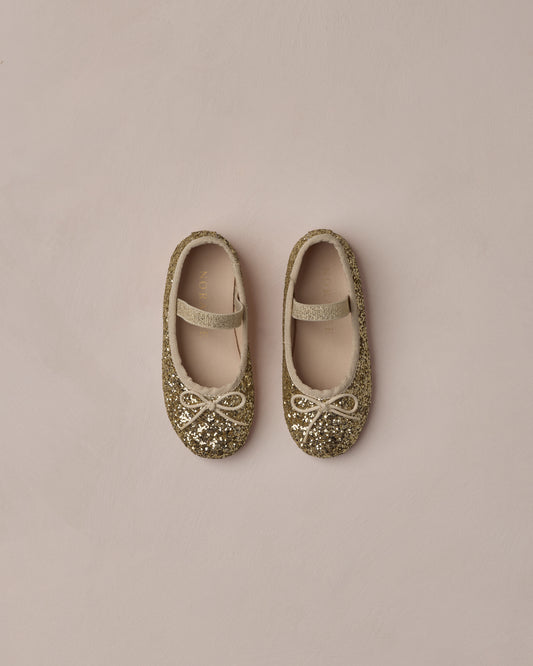 Noralee Ballet Flats Gold Sparkle