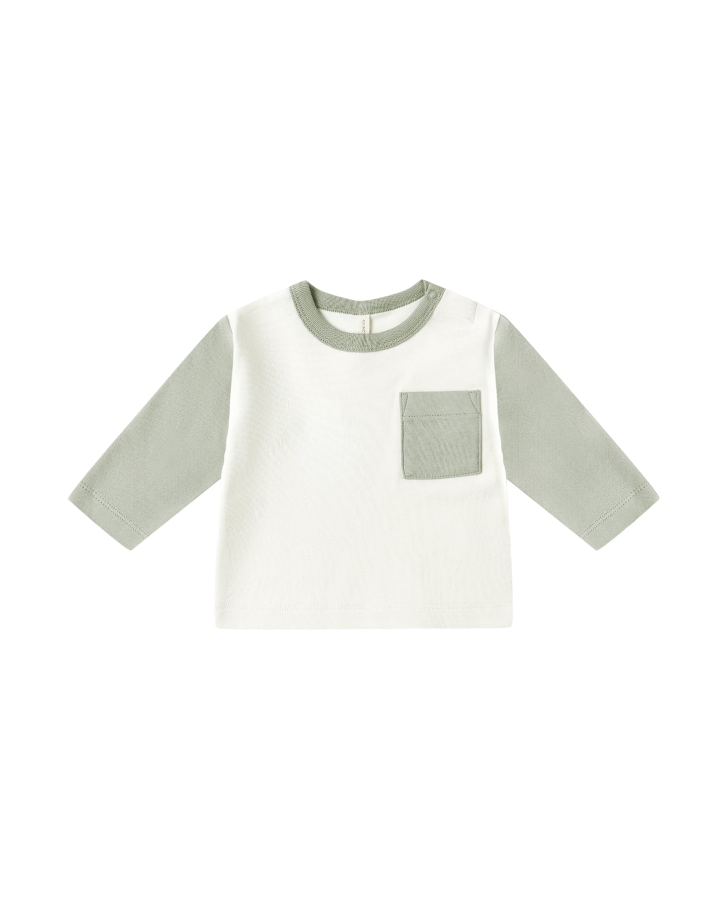 Quincy Mae Long Sleeve Raglan Tee Fern
