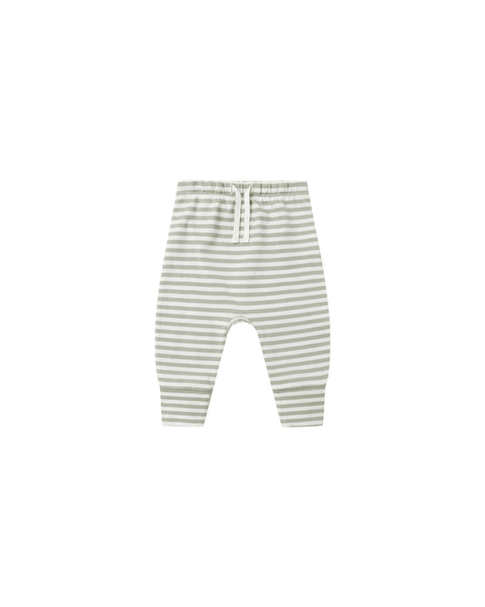 Quincy Mae Drawstring Pant Fern Stripe