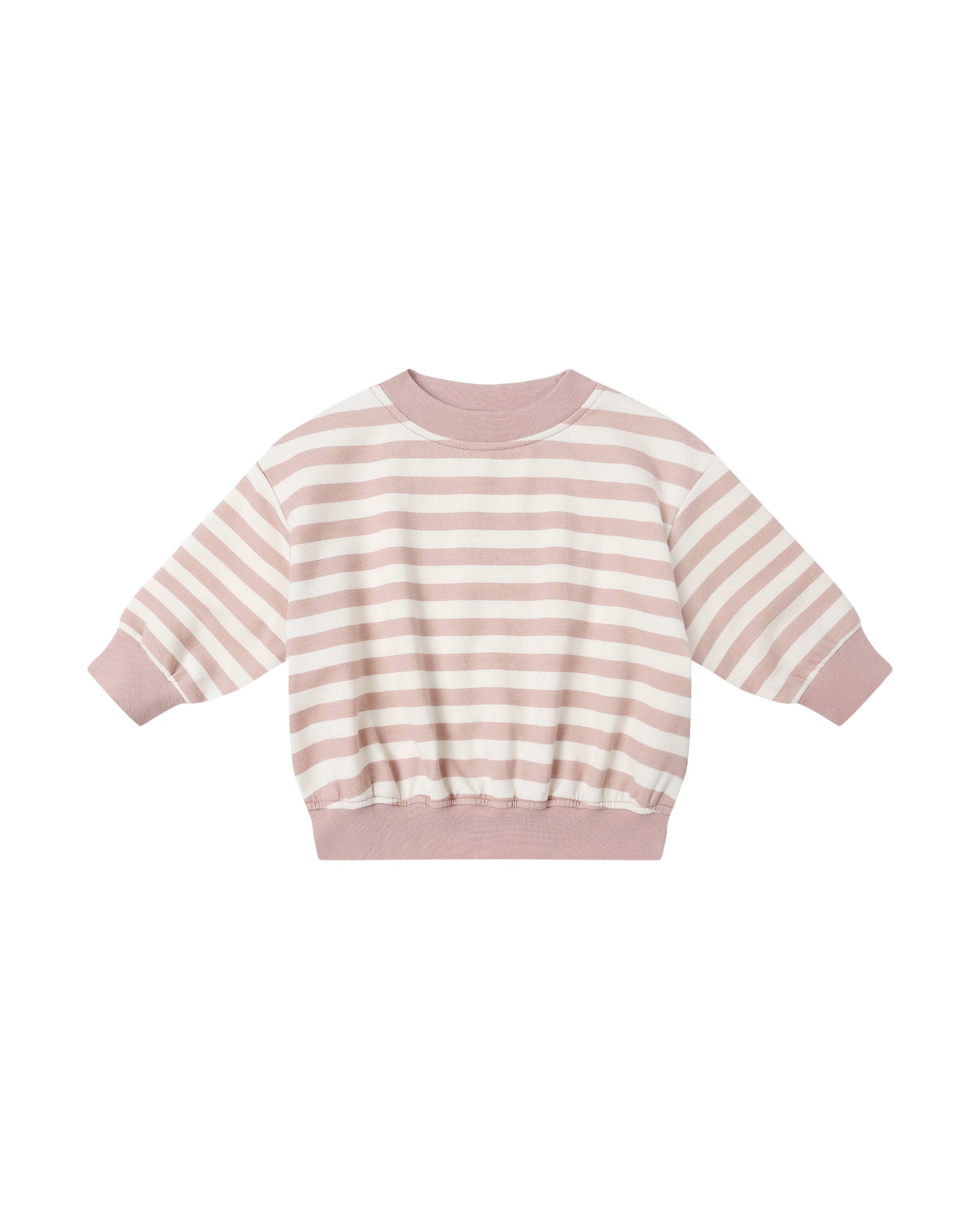 Quincy Mae Relaxed Sweatshirt Pink Stripe