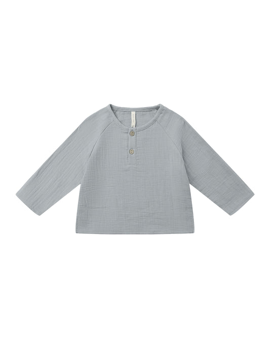 Quincy Mae Zion Shirt Steel Blue