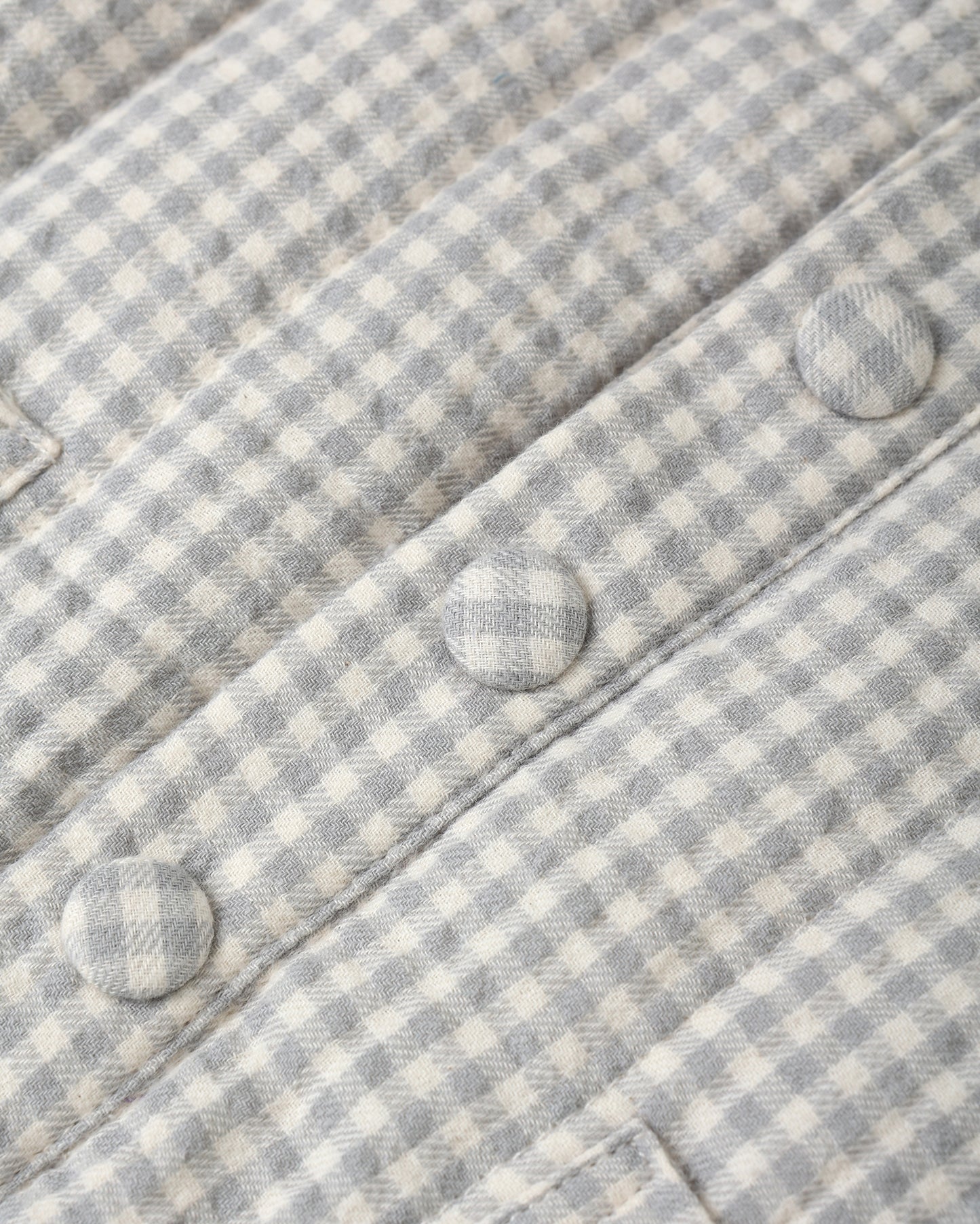Quincy Mae Hooded Woven Jacket Blue Gingham