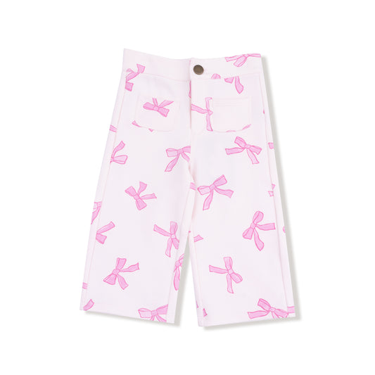 Angel Dear High Waisted Wide Leg Pant Pretty Bows