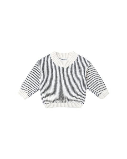 Quincy Mae Relaxed Knit Sweater Ocean