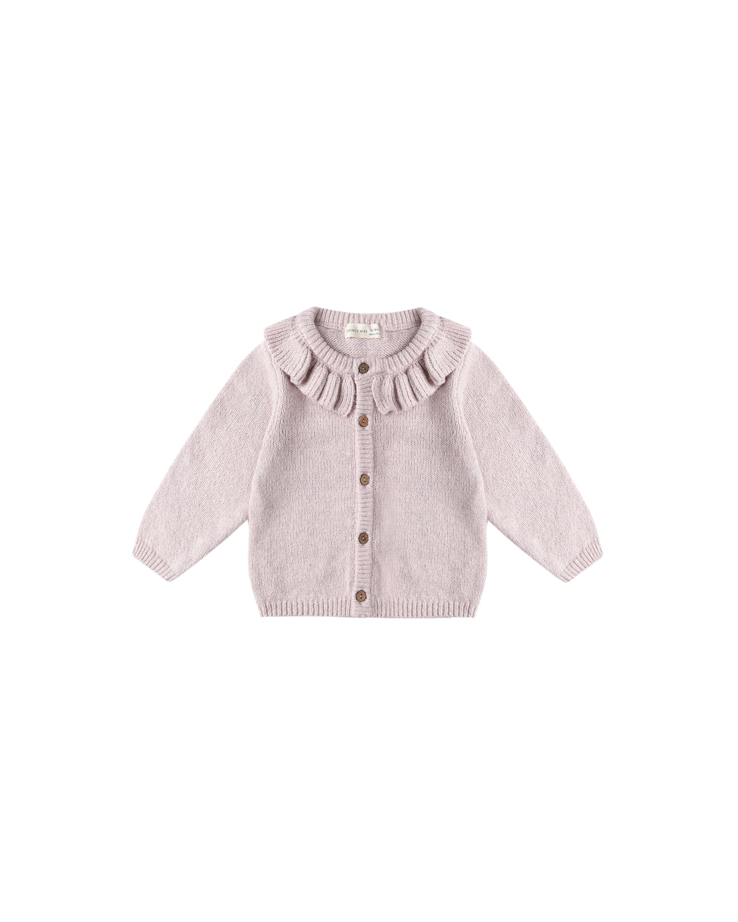 Quincy Mae Ruffle Collar Cardigan Lilac