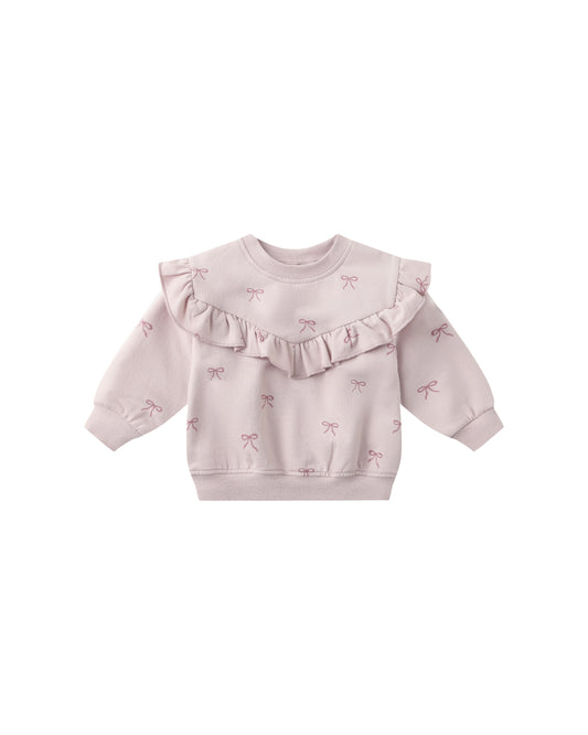 Quincy Mae  Ruffle Fleece Sweatshirt Bows