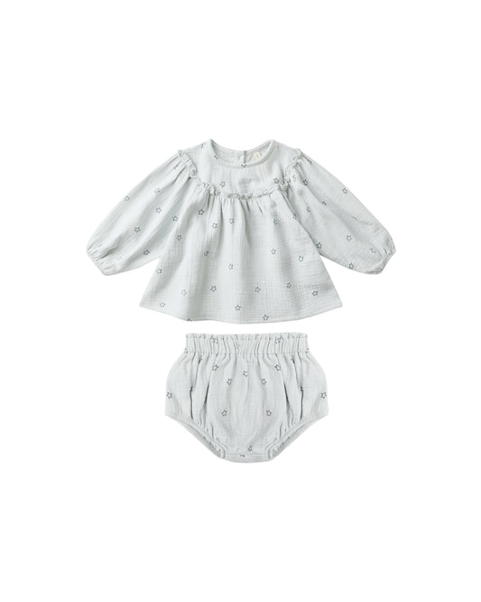 Quincy Mae Mia Top + Bloomer Set Twinkle