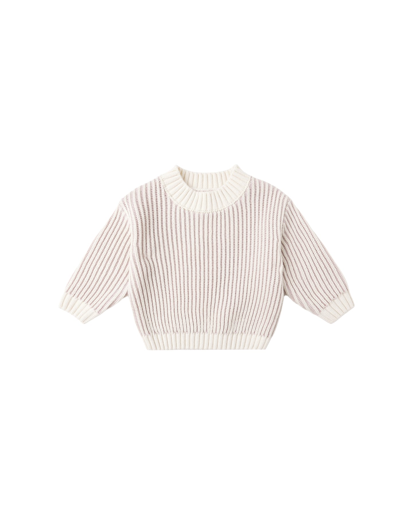 Quincy Mae Relaxed Knit Sweater Lilac