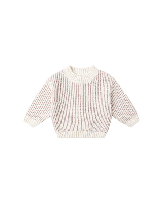 Quincy Mae Relaxed Knit Sweater Lilac