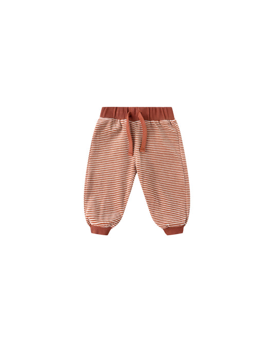 Quincy Mae Velour Relaxed Sweatpant Candy Stripe
